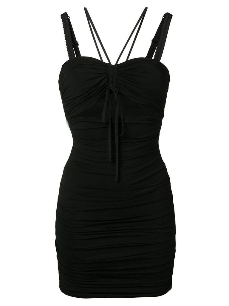 Dolce & Gabbana ruched cut-out dress - Black