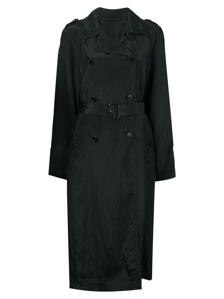Helmut Lang double-breasted trench coat - Black