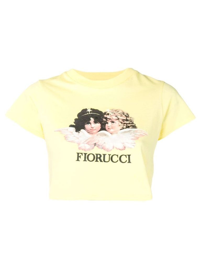 Fiorucci Angels cropped T-shirt - Yellow