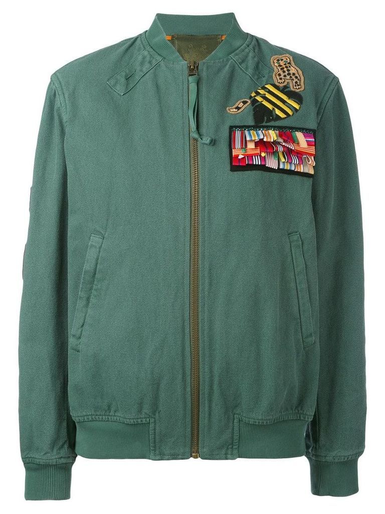 Mr & Mrs Italy bomber with patches - Green