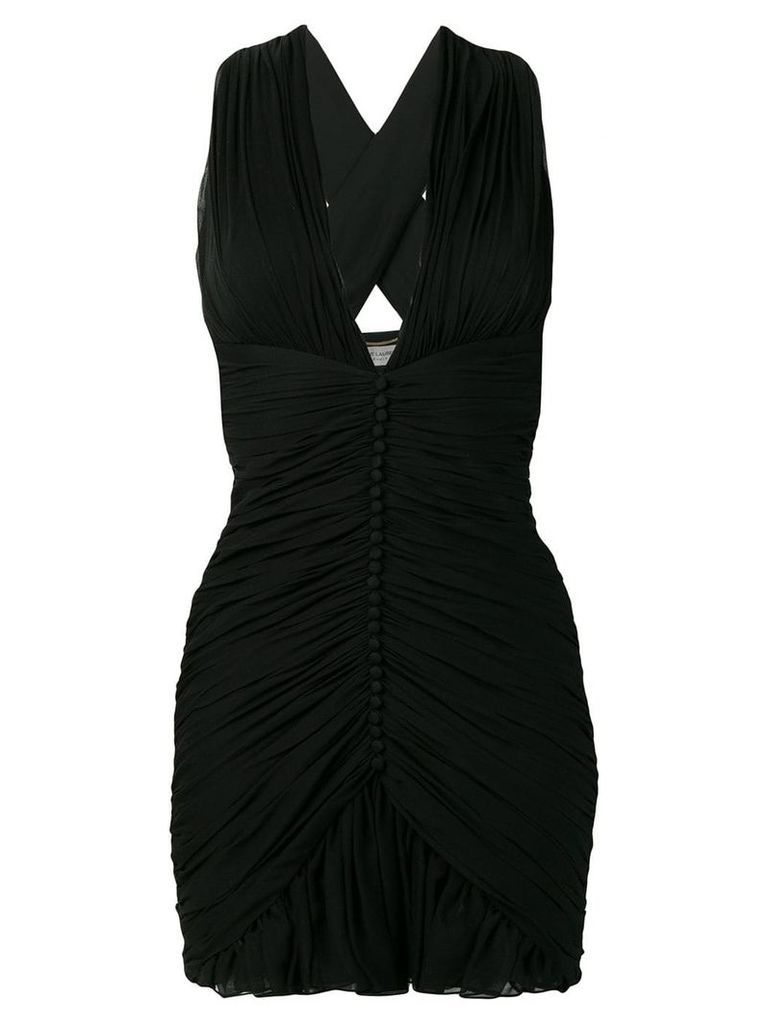 Saint Laurent ruched-effect dress - Black