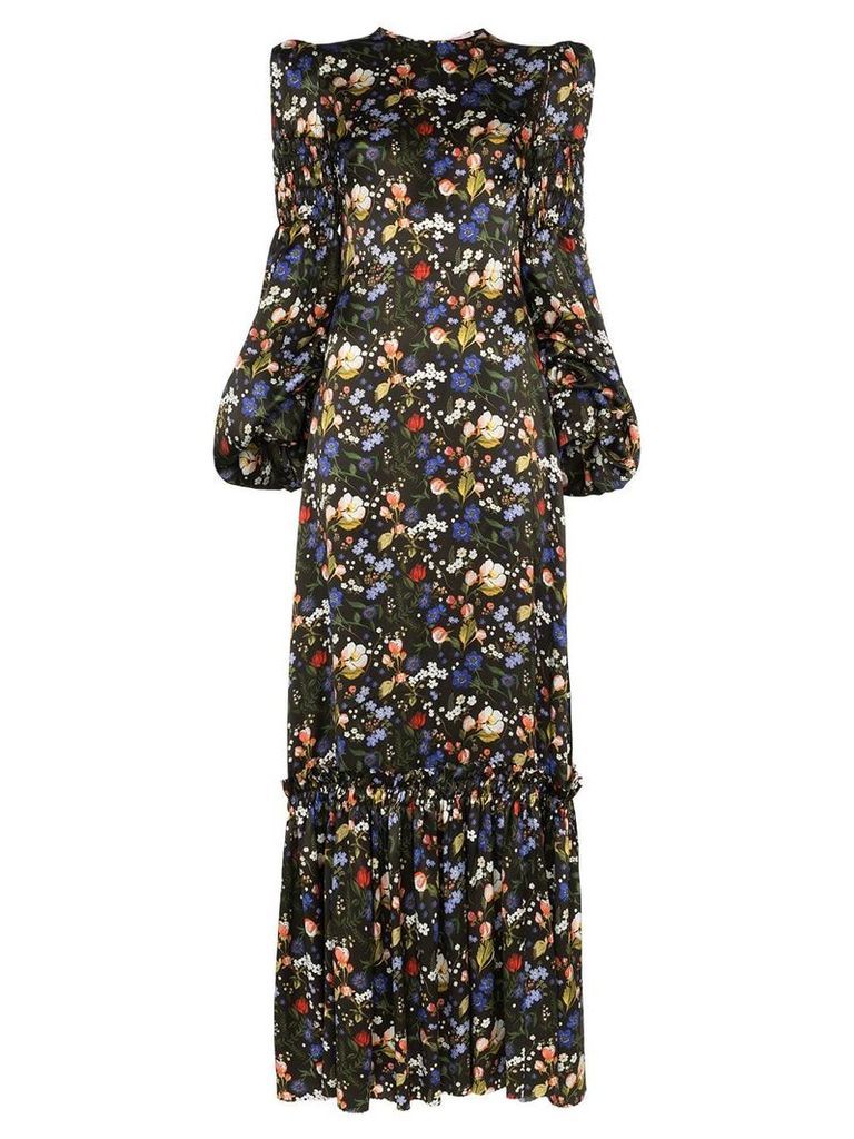 The Vampire's Wife Nine floral print tiered maxi dress - Black