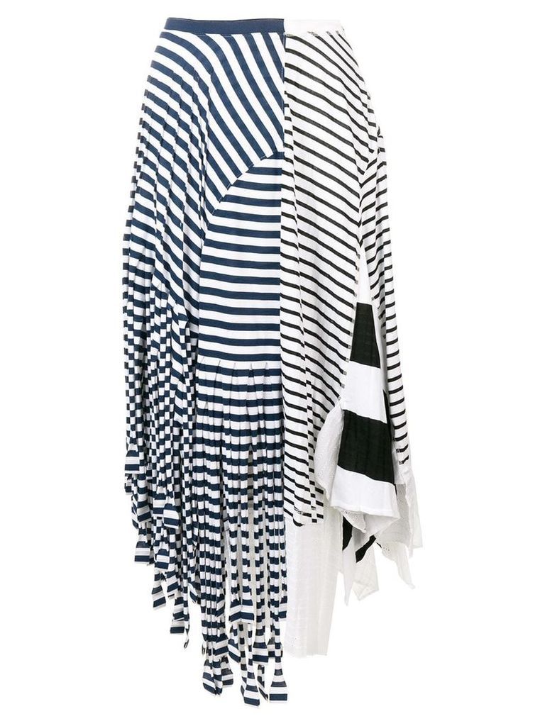 Loewe asymmetric stripe skirt - Blue
