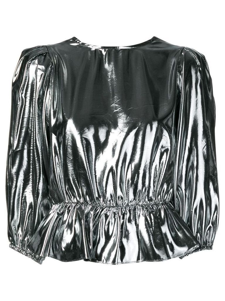 Isabel Marant metallic blouse - SILVER