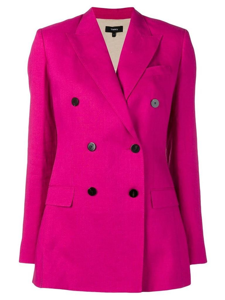 Theory double-breasted blazer - PINK