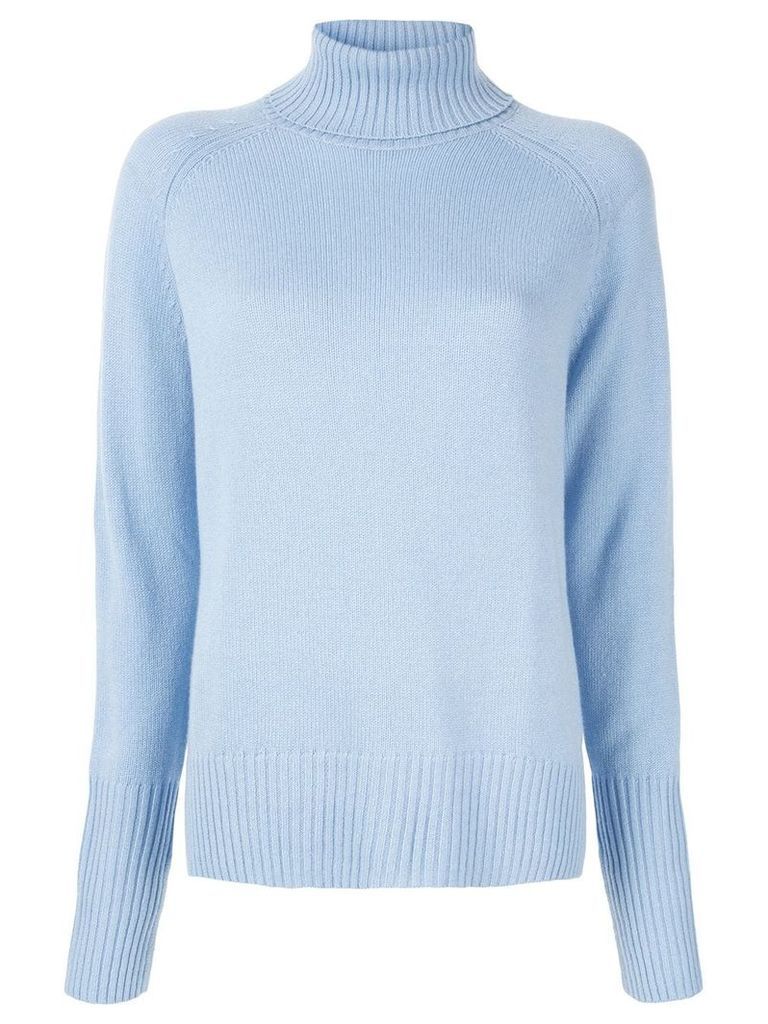 Lee Mathews Cashmere Turtleneck Sweater - Blue