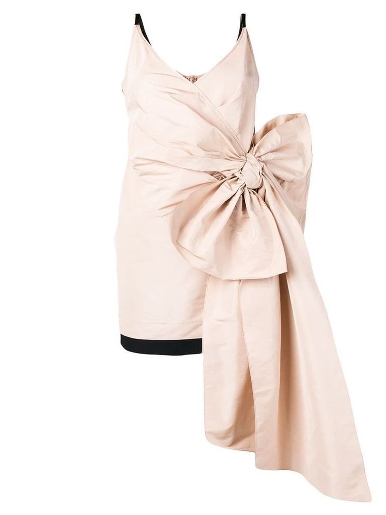 Nº21 bow-embellished slip dress - Neutrals