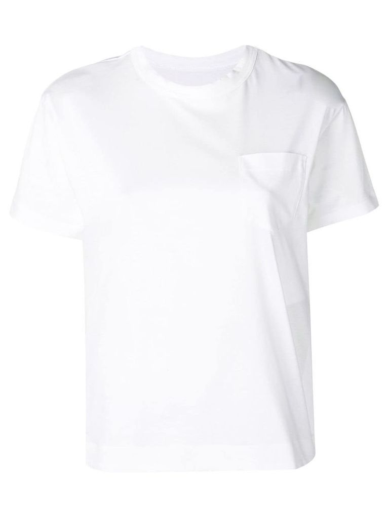Sacai side zipped T-shirt - White