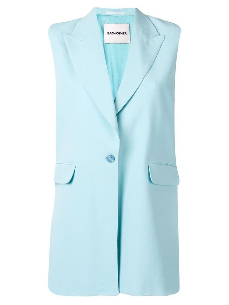 Each X Other oversized sleeveless blazer - Blue