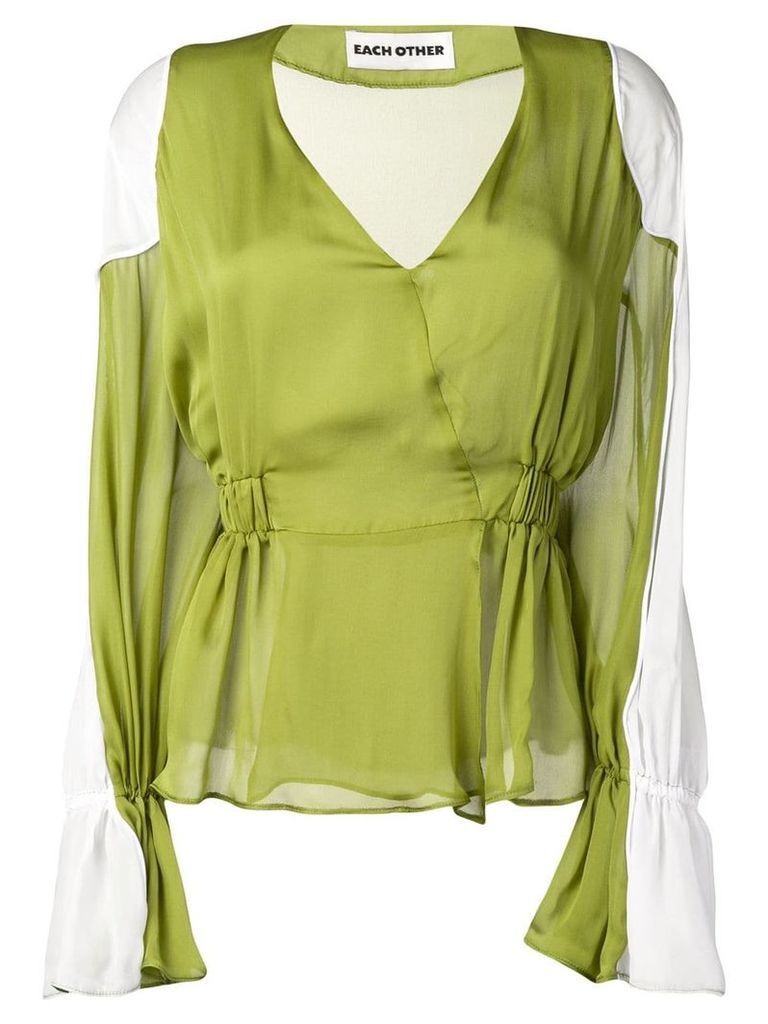 Each X Other shoulder pads blouse - Green