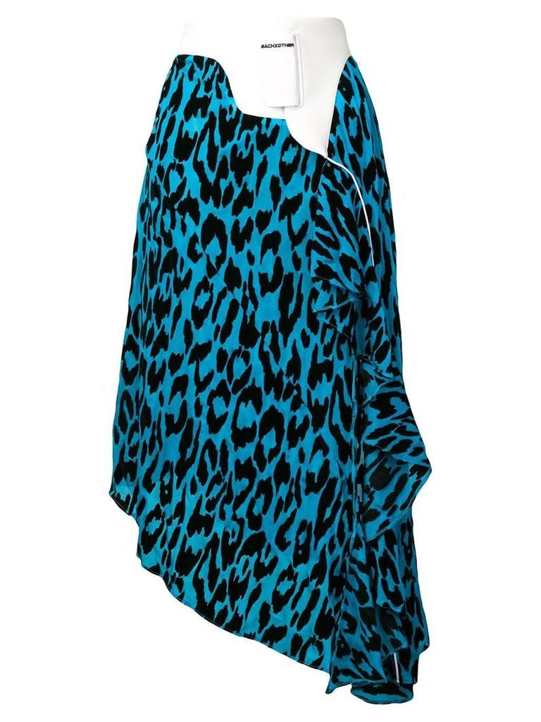 Each X Other leopard print asymmetric skirt - Blue