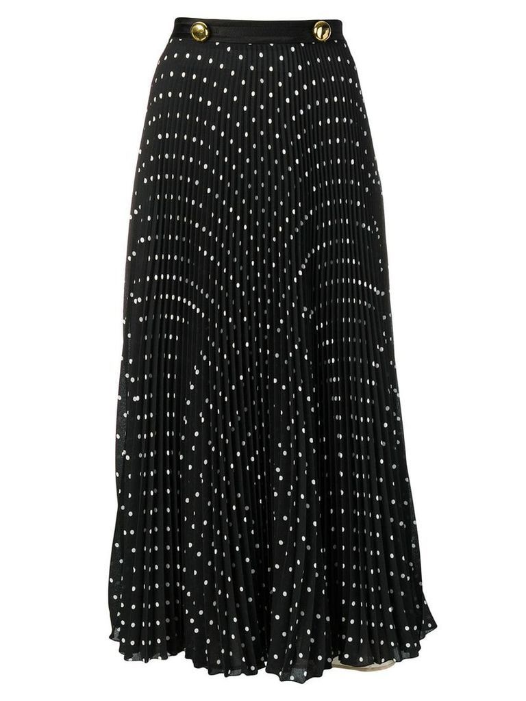Prada polka dot print pleated skirt - Black