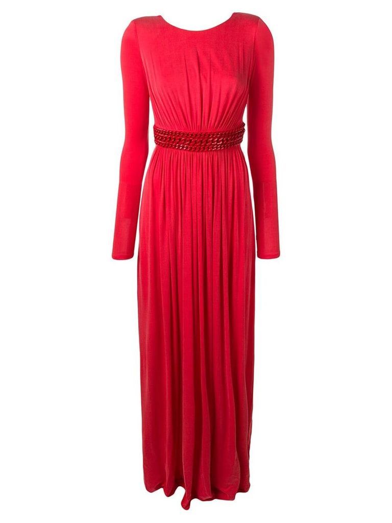 Elisabetta Franchi chain belt dress - Red