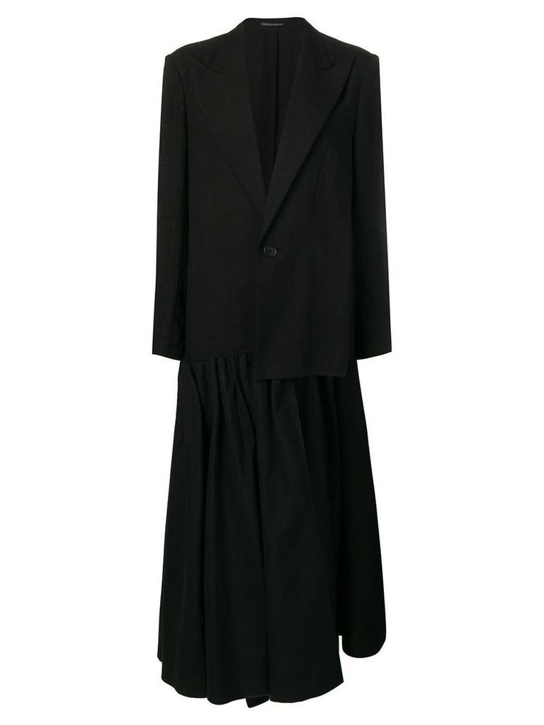 Yohji Yamamoto asymmetric blazer coat - Black