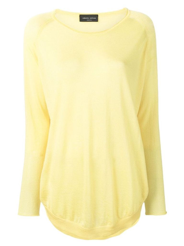 Roberto Collina knitted longline top - Yellow