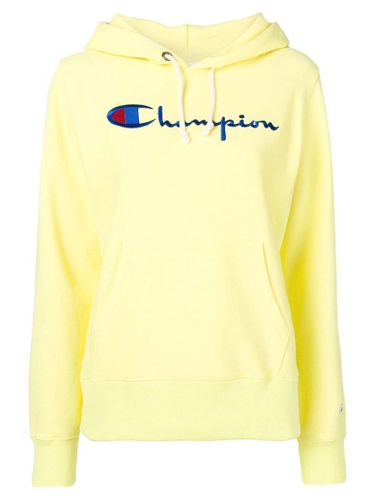 Champion embroidered logo hoodie - Yellow