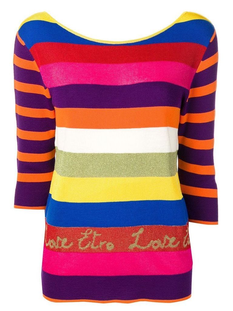 Etro rainbow knit sweater - Pink