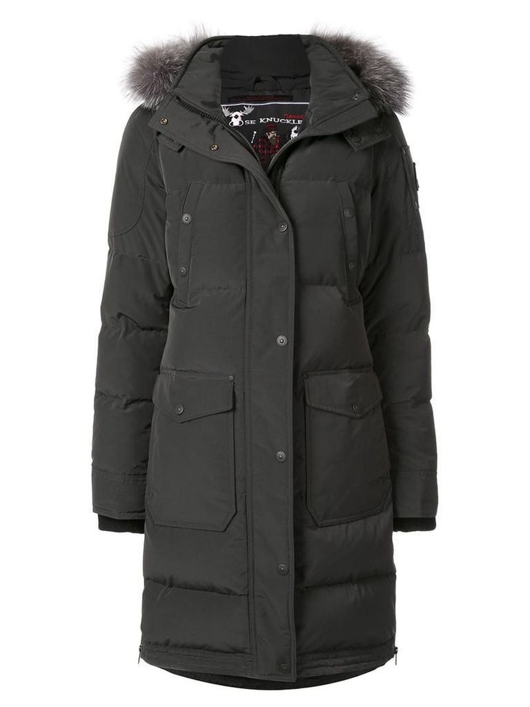 Moose Knuckles hooded padded coat - Black