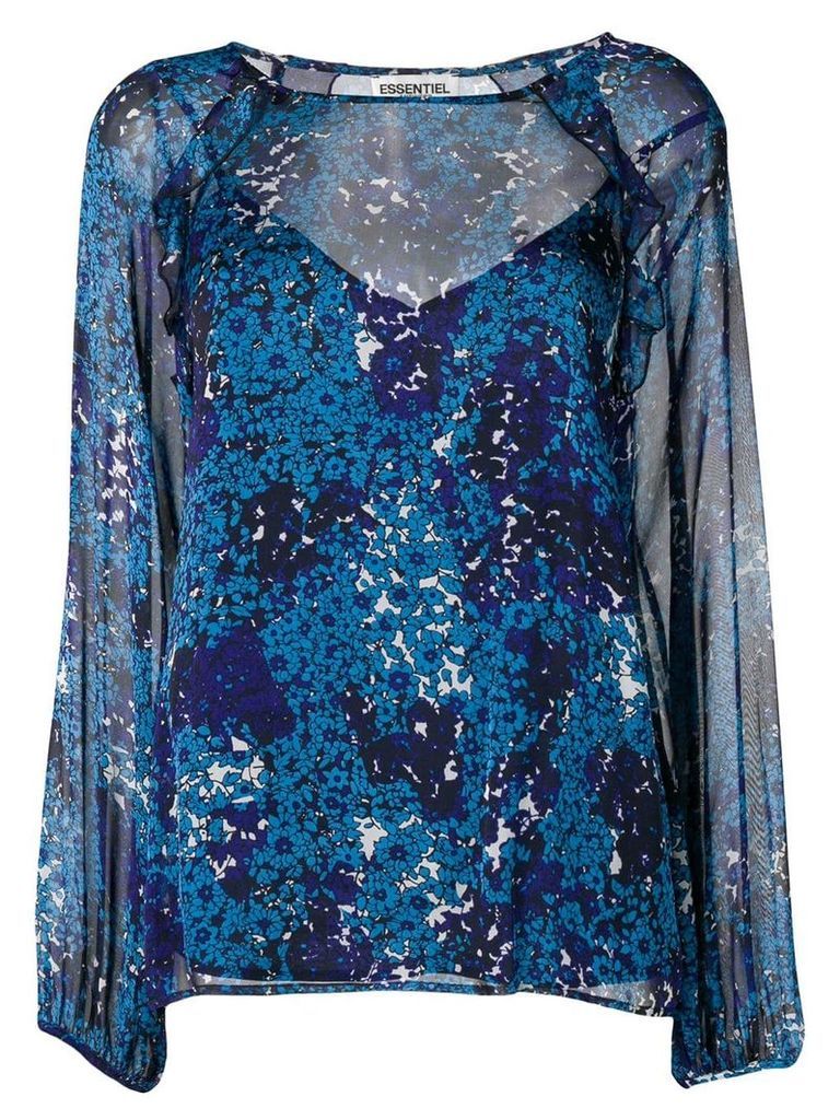 Essentiel Antwerp Savier patterned blouse - Blue