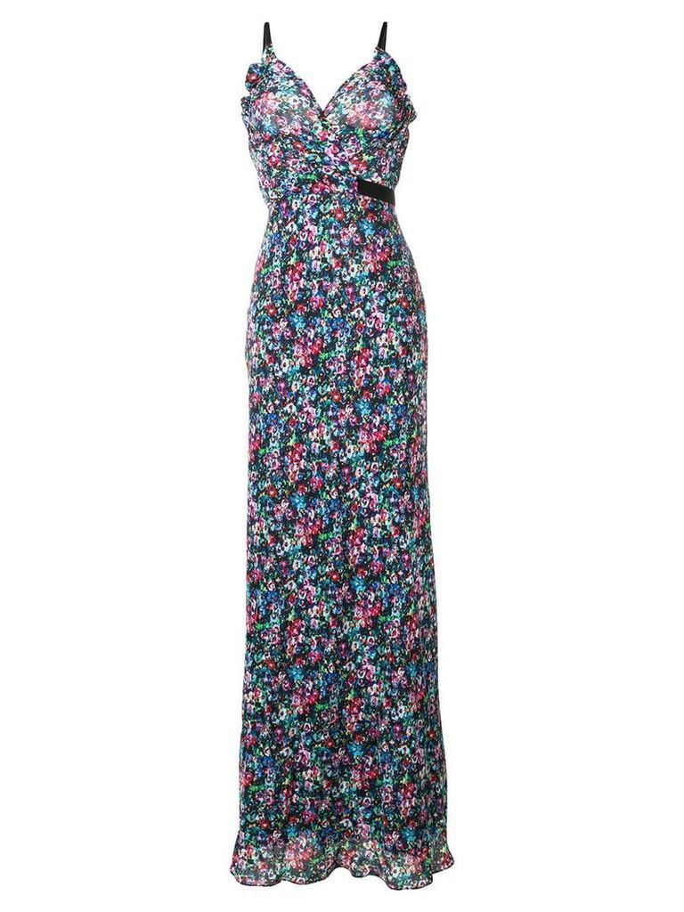 Saloni sleeveless floral maxi dress - Blue