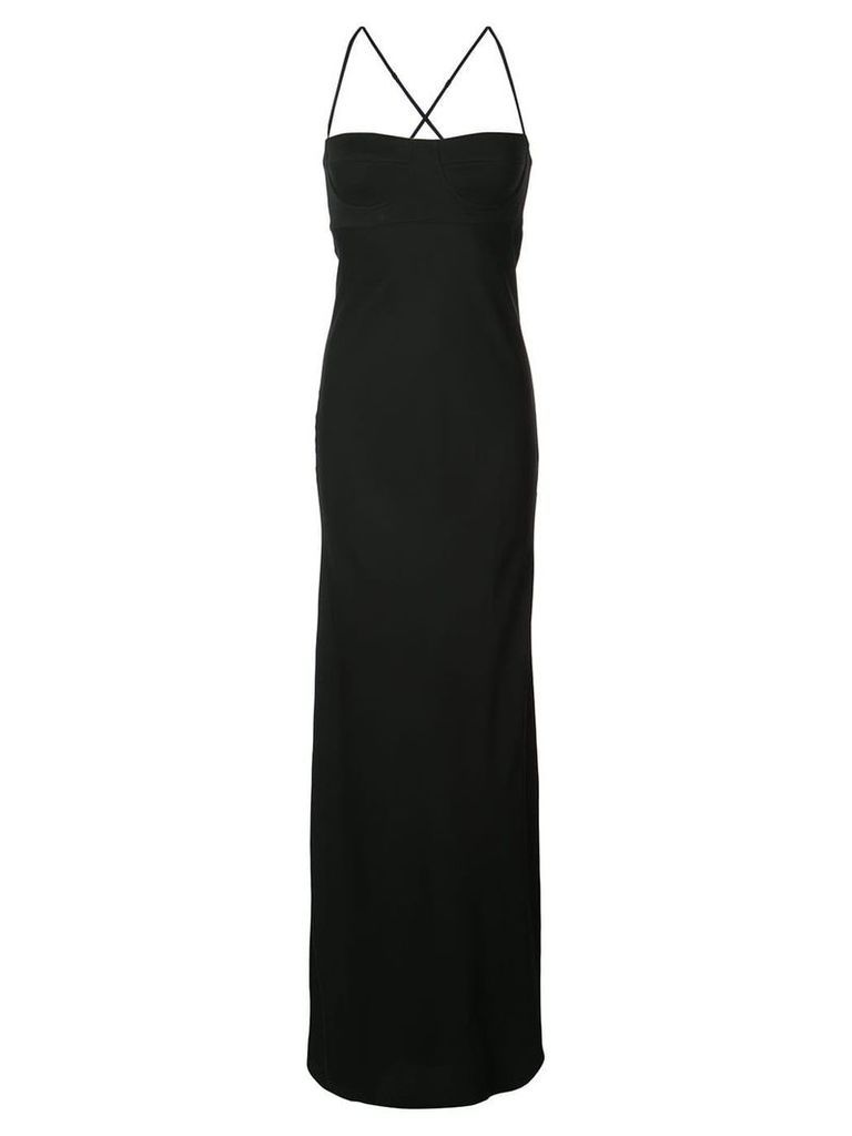Michelle Mason long bustier dress - Black