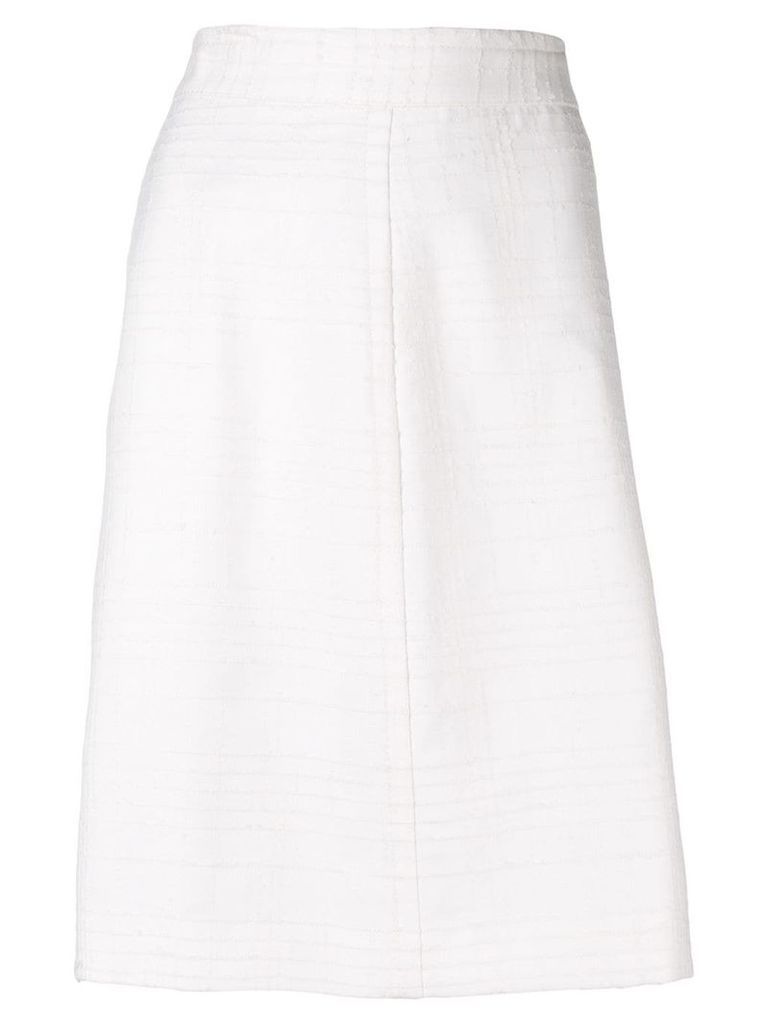 Bottega Veneta check stitched skirt - NEUTRALS