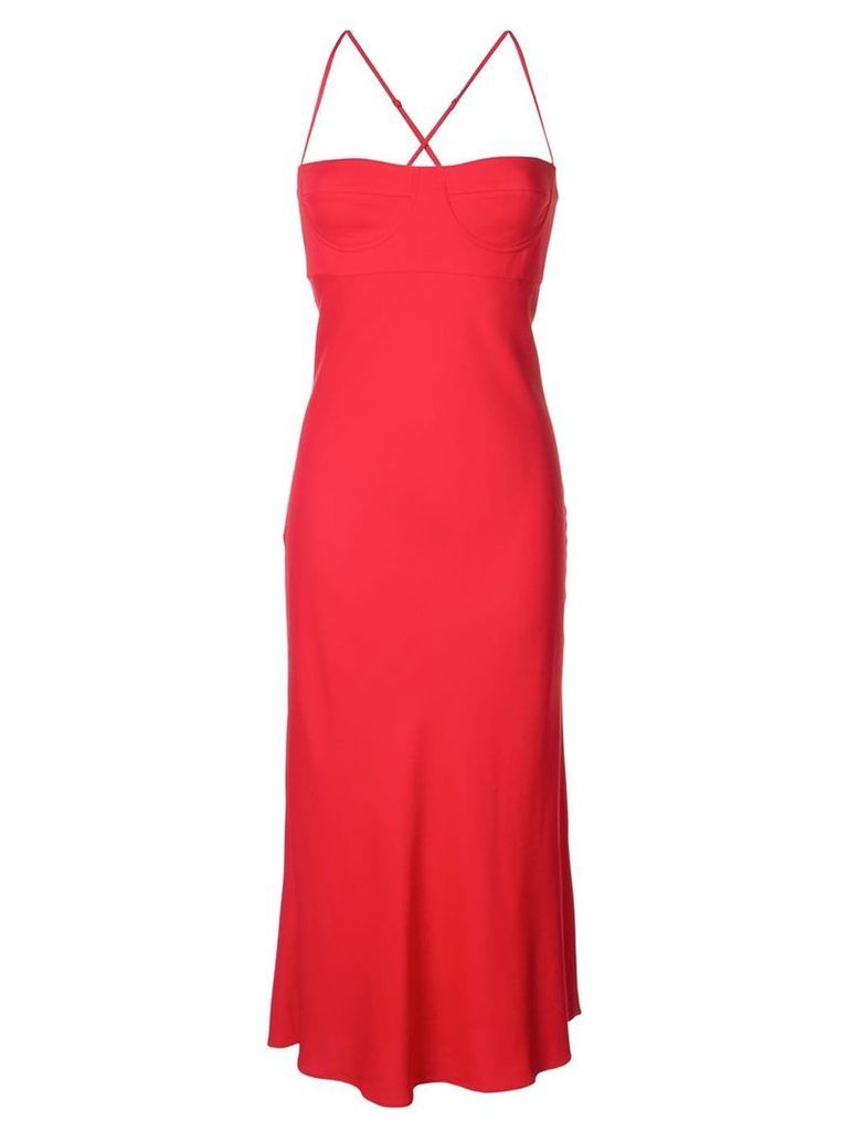 Michelle Mason bustier midi dress - Red