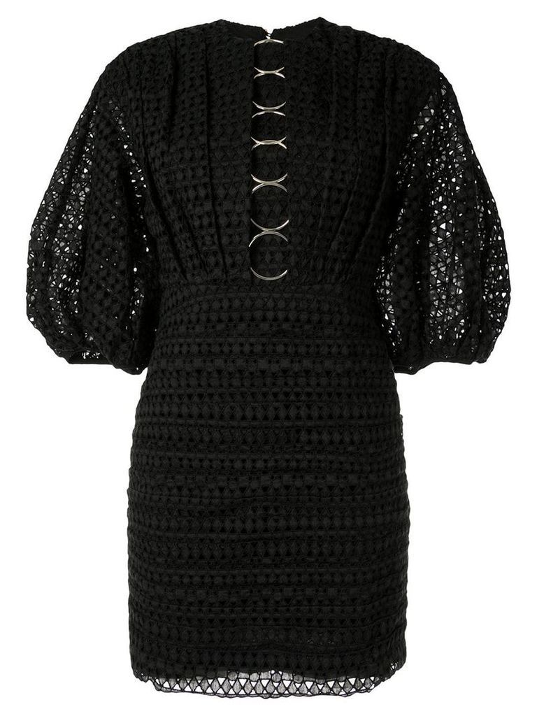 Acler Daniels embroidered mini dress - Black