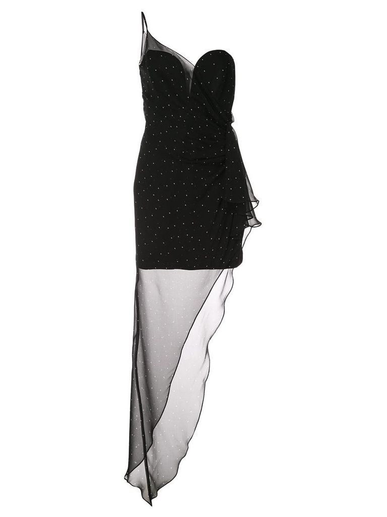 Michelle Mason bustier draped gown - Black