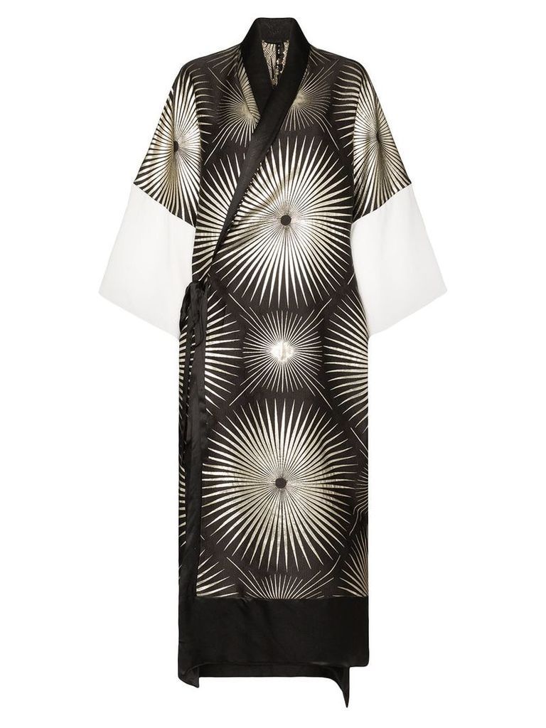 Haider Ackermann printed kimono dress - Black
