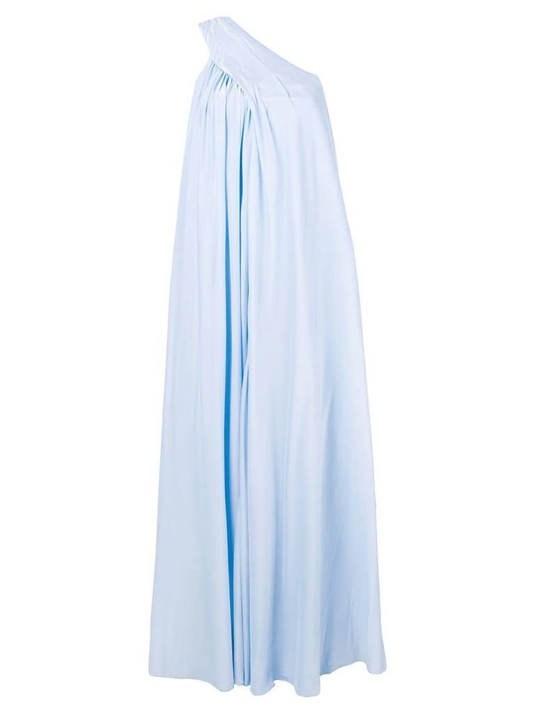 LANVIN one shoulder flared dress - Blue