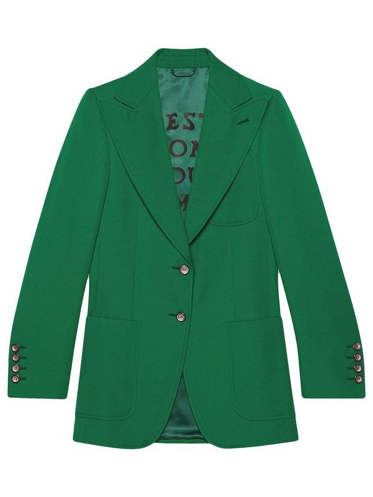 Gucci peaked lapel jacket - Green