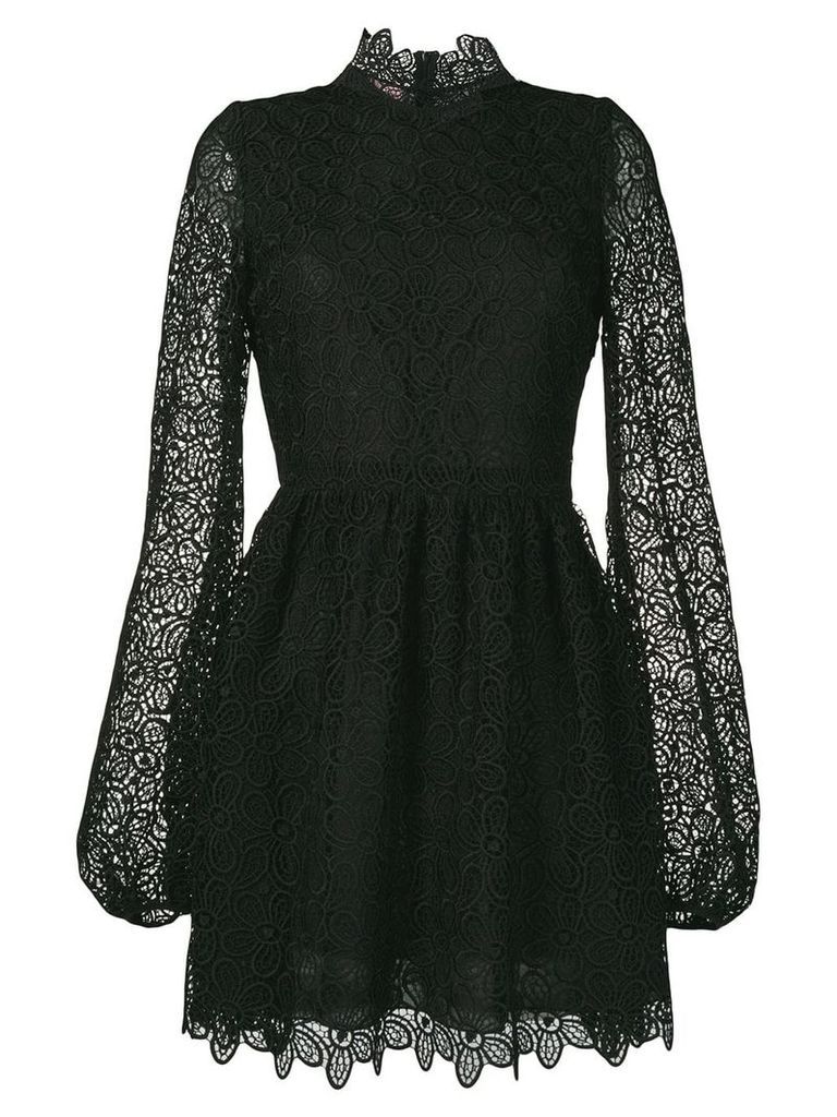 Giamba floral lace mini dress - Black