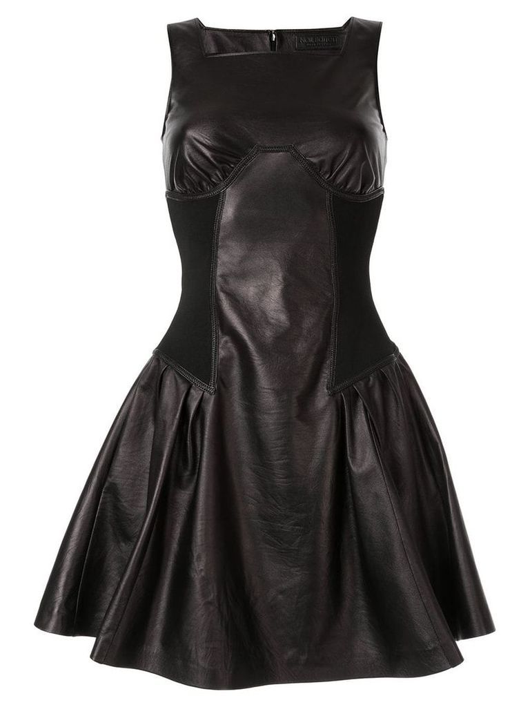 Neil Barrett leather mini dress - Black