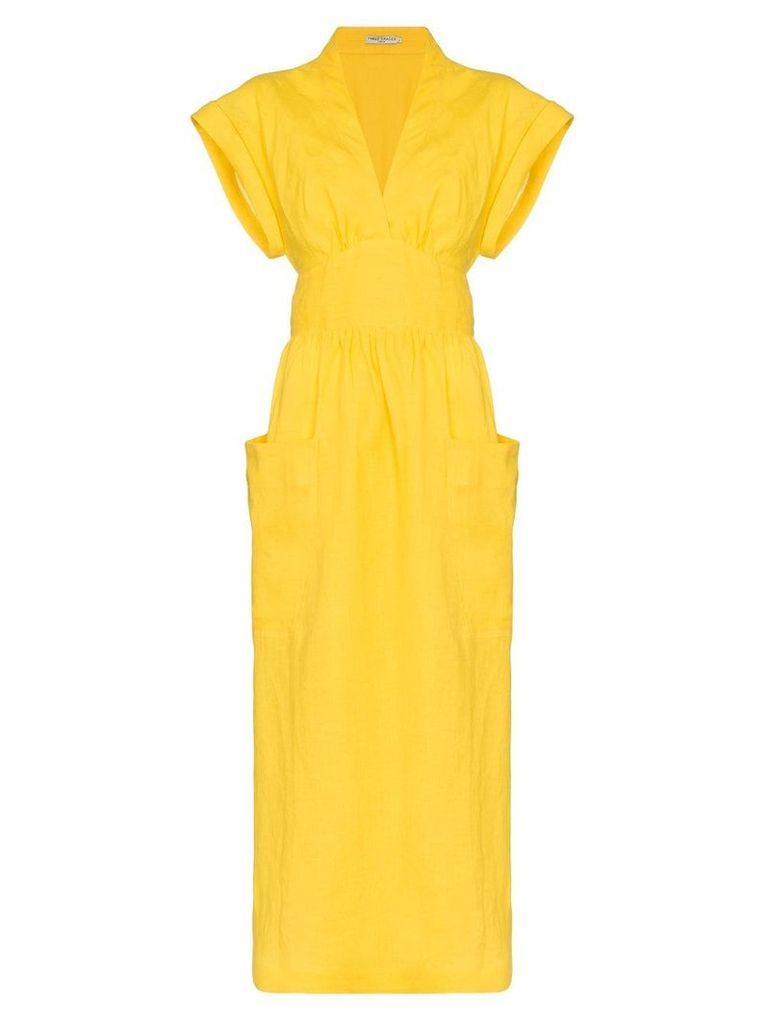 Three Graces Clarissa belted wrap dress - Yellow