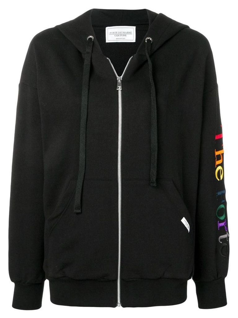 Forte Dei Marmi Couture front zip hoodie - Black