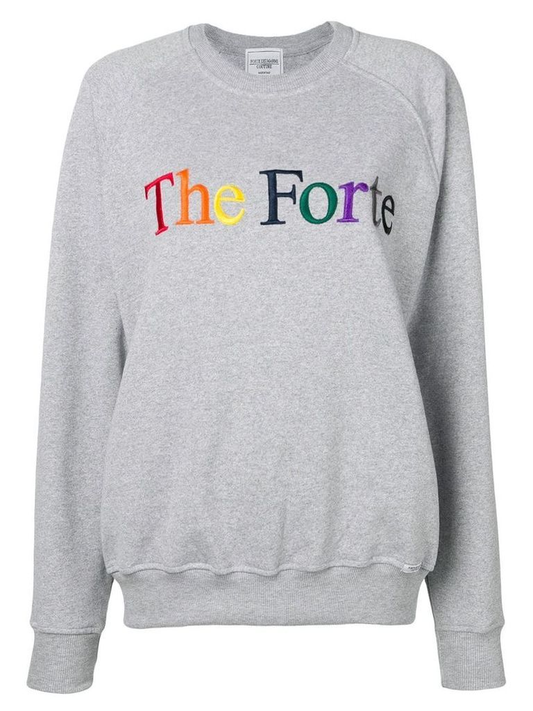 Forte Dei Marmi Couture classic logo jersey sweater - Grey