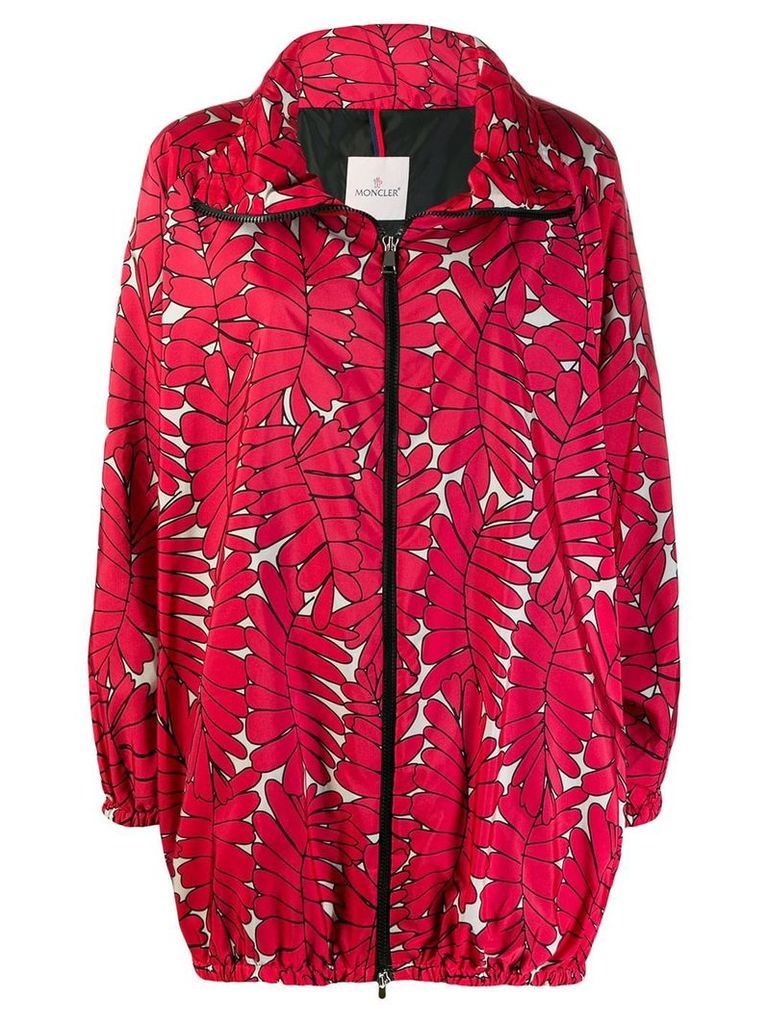 Moncler oversized zip jacket - Red