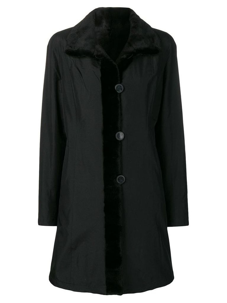 Liska reversible single-breasted coat - Black