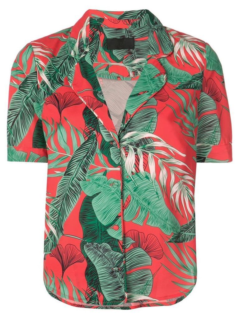 RtA Tropical print short sleeve shirt - Red