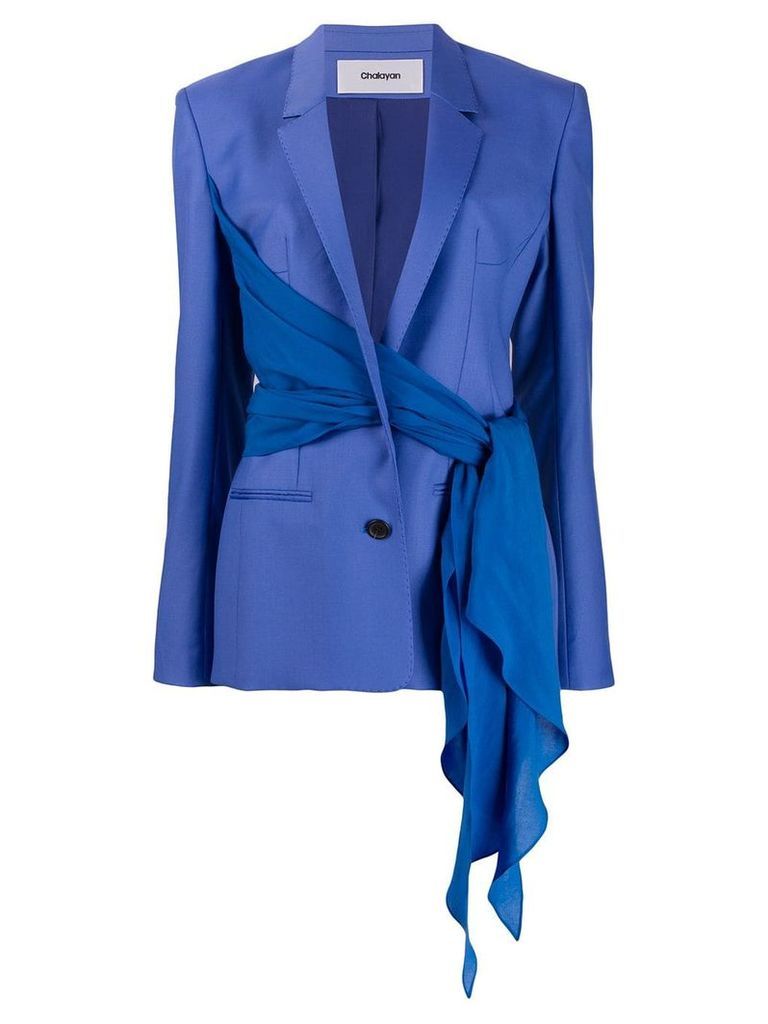 Chalayan wrap blazer jacket - Blue