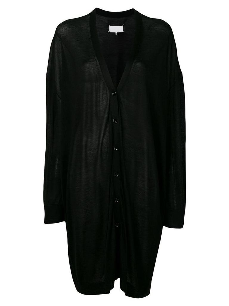 Maison Margiela oversized draped cardigan - Black