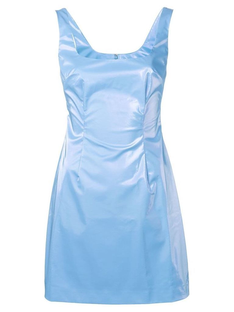 Priscavera wet look shift dress - Blue