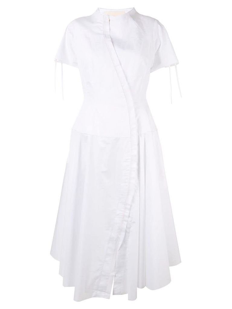 Aganovich flared shirt dress - White