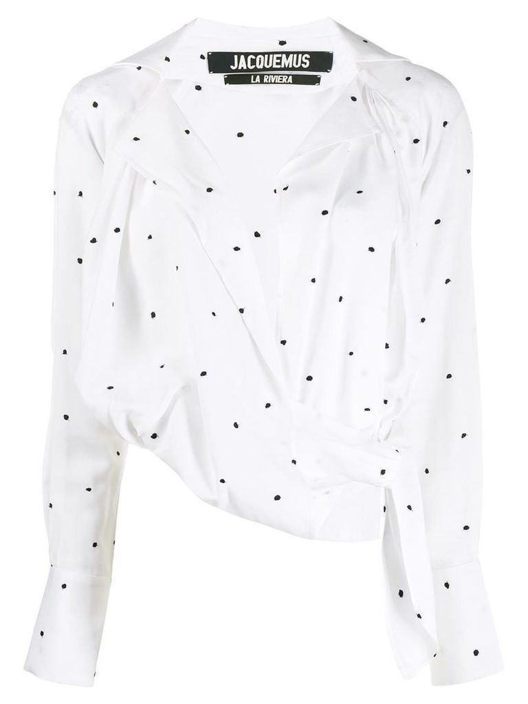 Jacquemus embroidered dot blouse - White