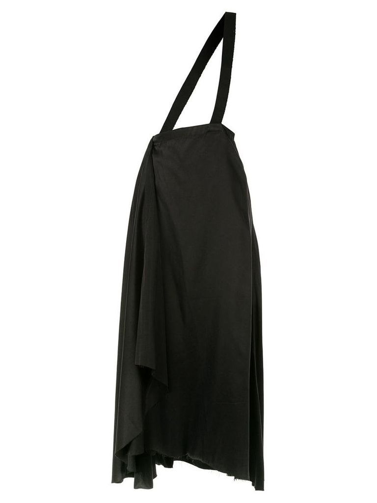 Aganovich brace detail draped skirt - Black