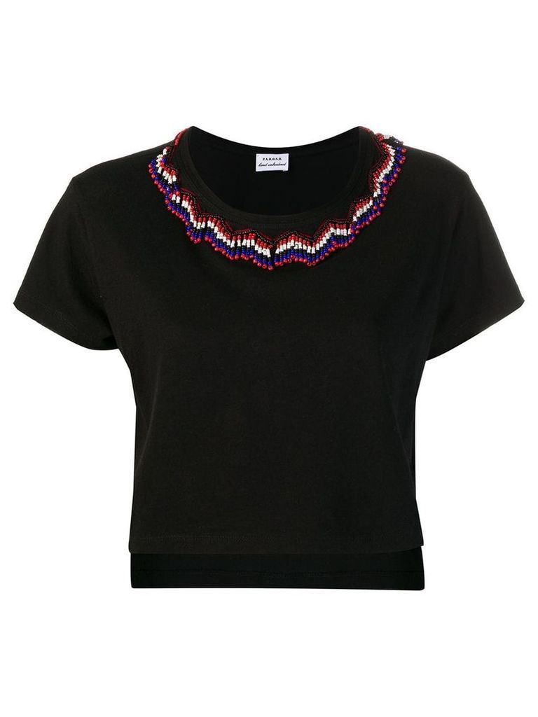 P.A.R.O.S.H. beaded fringed top - Black
