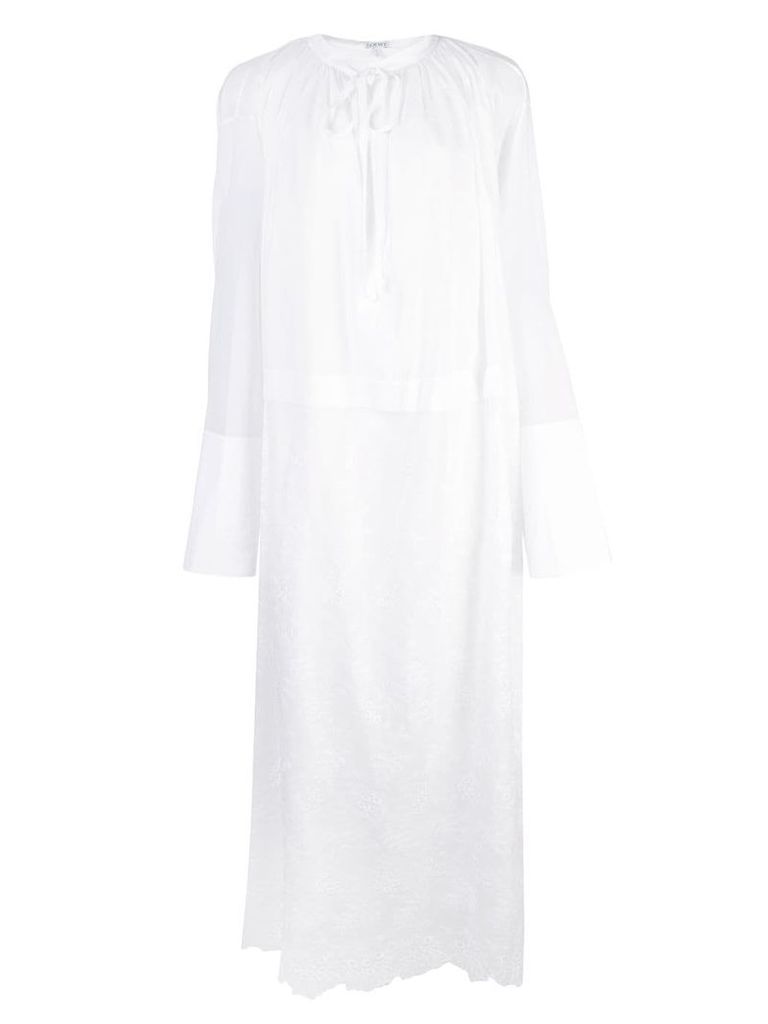 Loewe Broderie Anglaise tunic dress - White