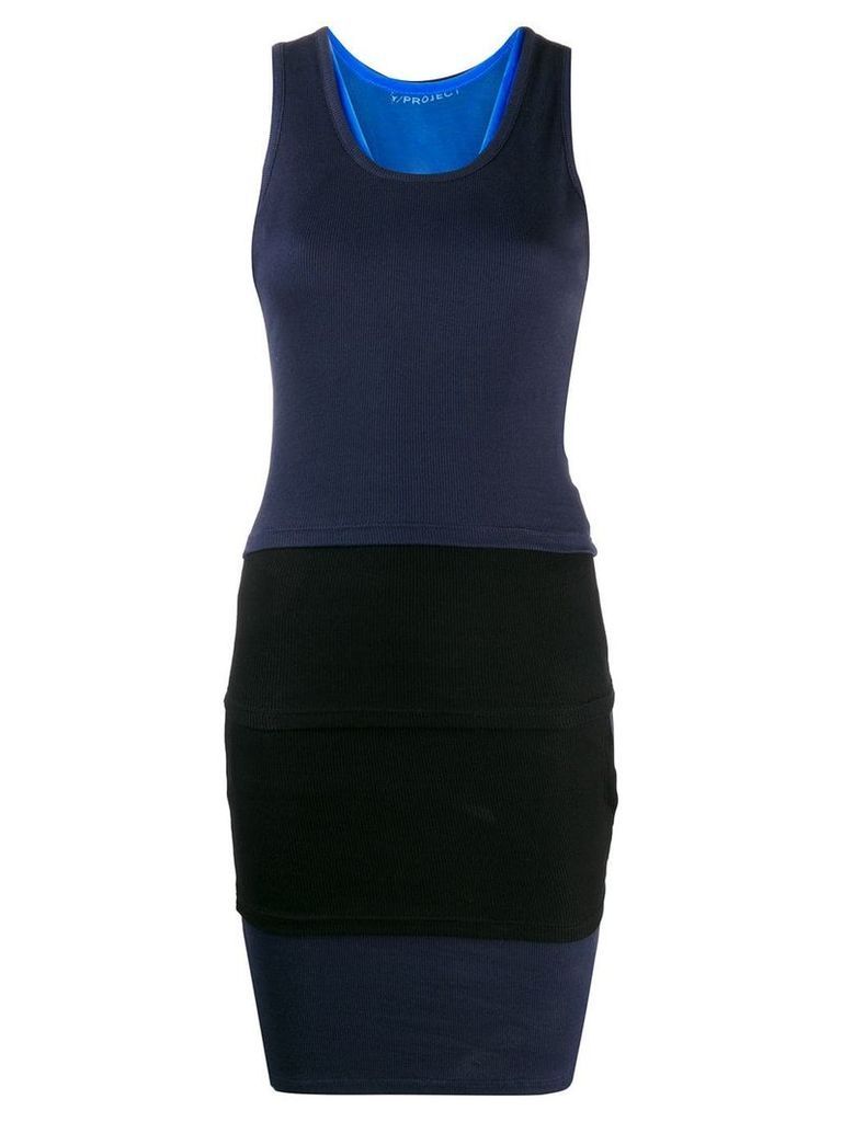 Y/Project fitted tank dress - Blue