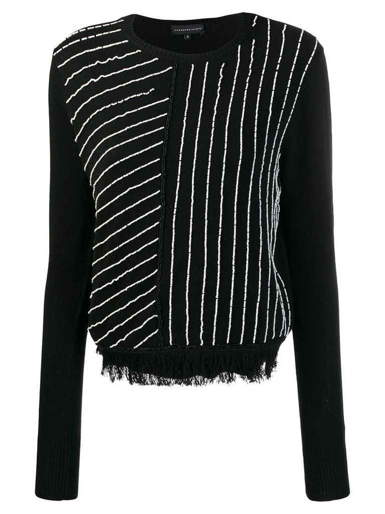 Cashmere In Love knit sweater with handcrafted beads - Black